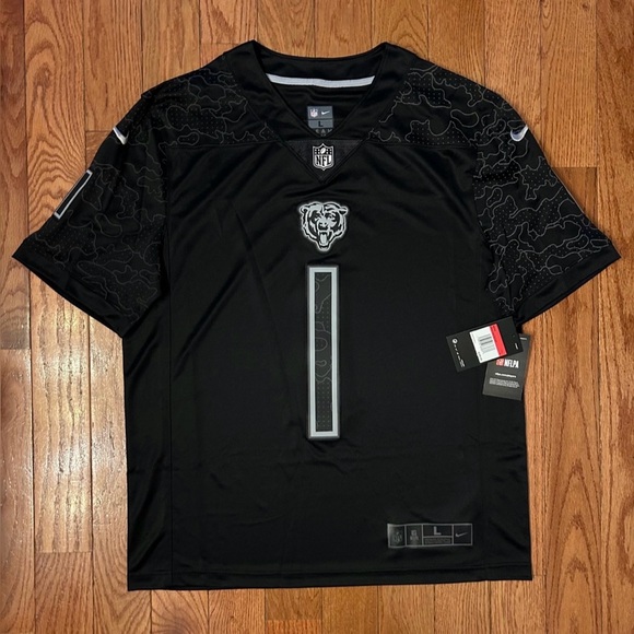 Justin Fields Chicago Bears Nike Reflective Limited Jersey Size Large NEW - Picture 1 of 5